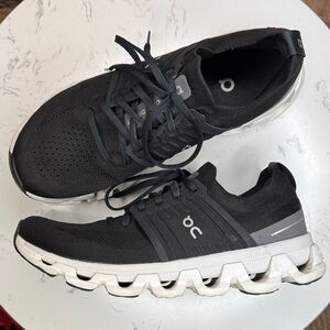 On Running Cloudtec Black and White Athletic Shoes 9.5